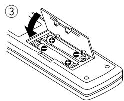 PIONEER PD-M426A - METTRE DES PILES DANS LA TELECOMMANDE (PD-M426A seulement) - 2