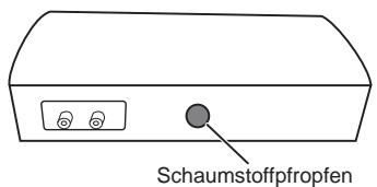 PIONEER S-31C-K - Verwendung des Schaumstoffpfropfens - 1