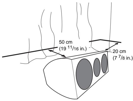 PIONEER S-31C-K - Choosing where to place the speaker systems - 1