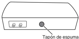 PIONEER S-31C-K - Empleo del tapón de espuma - 1