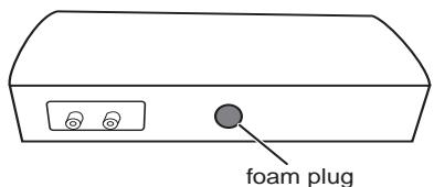 PIONEER S-31C-K - Using the Foam Plug - 1