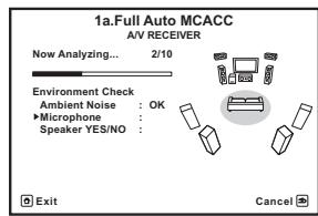 PIONEER SC-LX73 - Wait for the test tones to finish, then confirm the speaker configuration in the GUI screen. - 1