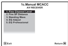 PIONEER VSX-LX52 - Sélectionnez 'Fine Channel Level' sur le menu de configuration Manual MCACC. - 1