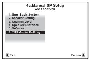 PIONEER VSX-LX52 - Sélectionnez 'THX Audio Setting' sur le menu de configuration Manual SP. - 1