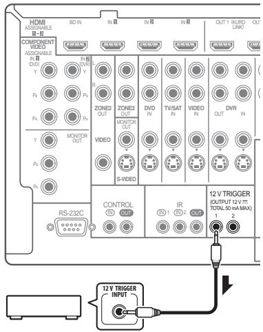 PIONEER VSX-LX52 - Mise sous/hors tension de composants avec le déclencheur 12 volts - 1