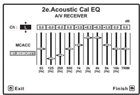 PIONEER VSX-LX52 - Sélectionnez 'Acoustic Cal EQ' sur le menu MCACC Data Check. - 1