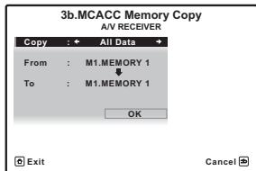 PIONEER VSX-LX52 - Sélectionnez 'MCACC Memory Copy' sur le menu de configuration Data Management. - 2