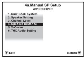 PIONEER VSX-LX52 - Sélectionnez 'Speaker Distance' sur le menu Manual SP Setup. - 1