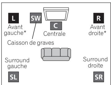 PIONEER VSX-LX52 - [2] Liaison pour le surround à 5.1 canaux et la double amplification avant (Surround de haute qualité) - 1