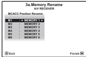 PIONEER VSX-LX52 - Sélectionnez 'Memory Rename' sur le menu de configuration Data Management. - 2