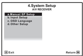 PIONEER VSX-LX52 - Sélectionnez le réglage que vous souhaitez ajuster. - 1