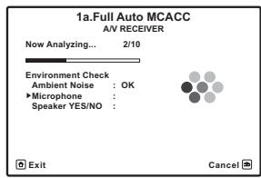 PIONEER VSX-LX52 - Attendez la fin des tonalités de test, puis confirmez la configuration des enceintes sur l'écran GUI. - 1