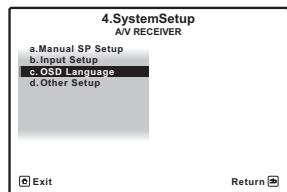 PIONEER VSX-LX52 - Changement de la langue de l'affichage sur écran (OSD Language) - 4