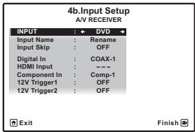 PIONEER VSX-LX52 - Sélectionnez 'Input Setup' sur le menu System Setup. - 2