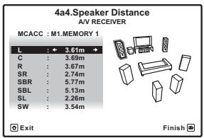 PIONEER VSX-LX52 - Sélectionnez 'Speaker Distance' sur le menu Manual SP Setup. - 2