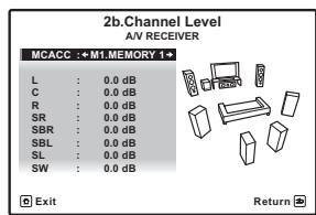 PIONEER VSX-LX52 - Sélectionnez 'Channel Level' sur le menu MCACC Data Check. - 1