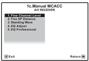 PIONEER VSX-LX52 - Sélectionnez 'Manual MCACC' sur le menu Advanced MCACC. - 2
