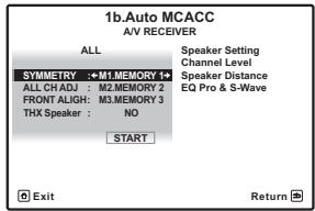 PIONEER VSX-LX52 - Sélectionnez 'Auto MCACC' sur le menu Advanced MCACC, puis appuyez sur ENTER. - 4