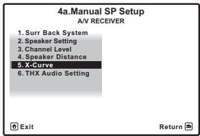 PIONEER VSX-LX52 - Sélectionnez 'X-Curve' sur le menu Manual SP Setup. - 1
