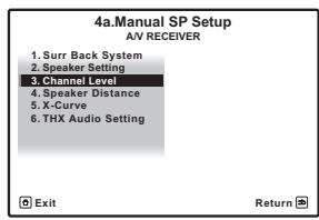 PIONEER VSX-LX52 - Sélectionnez 'Channel Level' sur le menu Manual SP Setup. - 1
