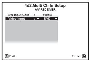 PIONEER VSX-LX52 - Sélectionnez le réglage 'Video Input' souhaité. - 1