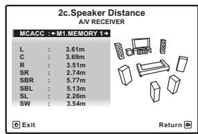 PIONEER VSX-LX52 - Sélectionnez 'Speaker Distance' sur le menu MCACC Data Check. - 1