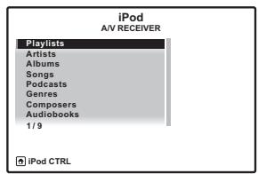 PIONEER VSX-LX52 - Appuyez sur iPod USB de la télécommande pour mettre le récepteur en mode iPod/USB. - 1