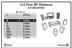 PIONEER VSX-LX52 - Sélectionnez tour à tour chaque canal et ajustez la distance si besoin. - 1