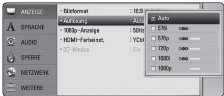 PIONEER BCS-313 - Einstellung der Auflösung - 1