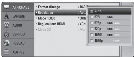 PIONEER BCS-313 - Réglage de la résolution - 1
