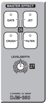 PIONEER DJM-350 - Uso de la función de efecto (sección de efecto maestro) - 1