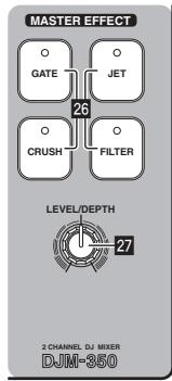 PIONEER DJM-350 - Gebruik van de effectfunctie (hoofdeffect-gedeelte) - 1