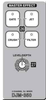 PIONEER DJM-350-W - Utilisation des effets (Section Effets principaux) - 1