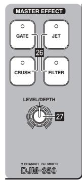 PIONEER DJM-350-W - Gebruik van de effectfunctie (hoofdeffect-gedeelte) - 1
