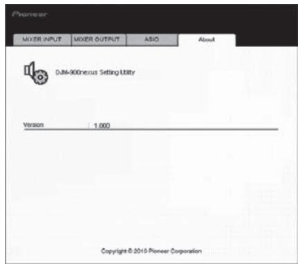 PIONEER DJM-900NXS - Click the [About] tab. - 1