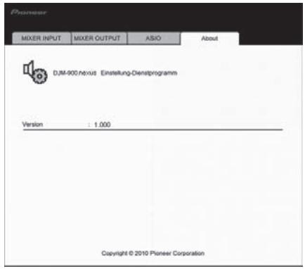 PIONEER DJM-900NXS - Klichen Sie auf das Register [About]. - 1