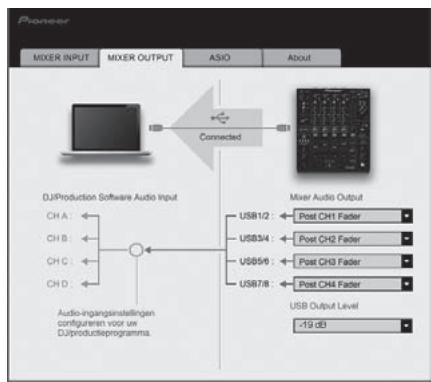 PIONEER DJM-900NXS - Klik op de [MIXER OUTPUT] tab. - 1