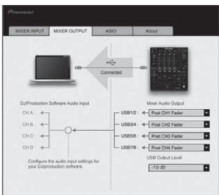 PIONEER DJM-900NXS - Click the [MIXER OUTPUT] tab. - 1