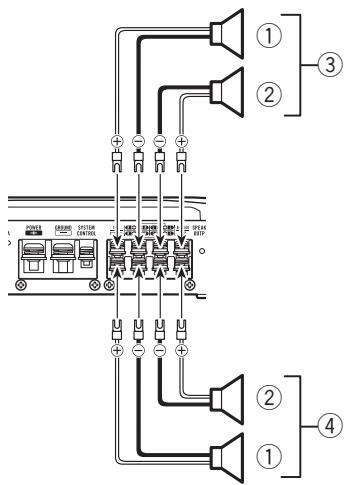 PIONEER GM-6500F - Connecting the speakers - 1
