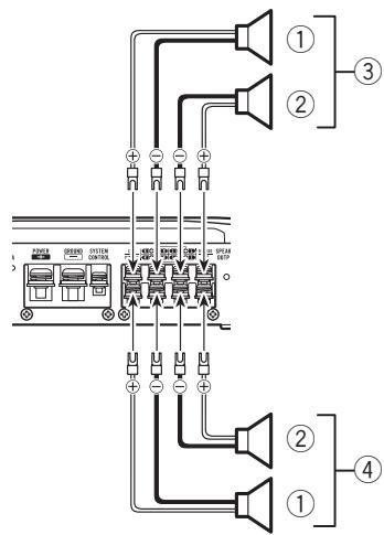 PIONEER GM-6500F - Collegamento degli altoparlanti - 1