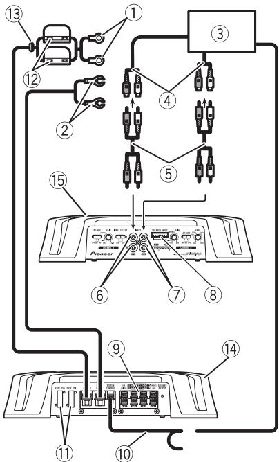 PIONEER GM-6500F - Aansluitschema - 1