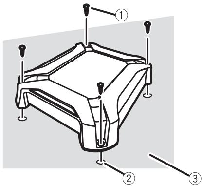 PIONEER GM-6500F - Install the amplifier with the use of supplied tapping screws (4mm× 18mm) - 1