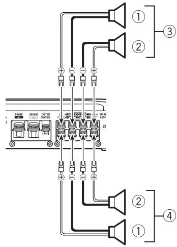 PIONEER GM-6500F - Anschlieben der Laufsprecher - 1