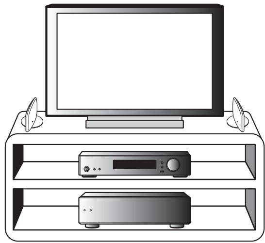 PIONEER HTP-SLH600 - Exemple d'installation : Pour les S-HV500-LR et S-SLW500 - 1
