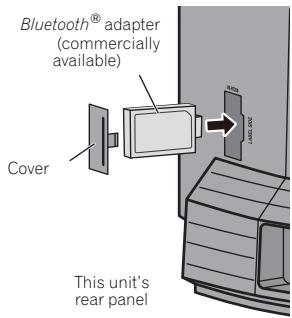 PIONEER X-SMC3-S - Connect the Bluetooth® adapter to the unit when the unit is in standby mode. - 1