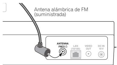 PIONEER X-SMC3-S - Conexión de la antenna de FM - 1
