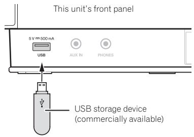 PIONEER X-SMC3-S - Connecting USB storage devices - 1