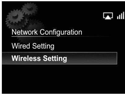 PIONEER X-SMC3-S - Utilisez / pour sélectionner entre Wired Setting et Wireless Setting, puis appuyez sur ENTER. - 1