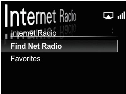 PIONEER X-SMC3-S - Use ↑/↓ to select Find Net Radio, then press ENTER. - 1