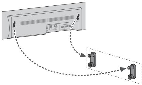 PIONEER HTP-SB300 - Suspendez l'unité principale aux appliques. - 1